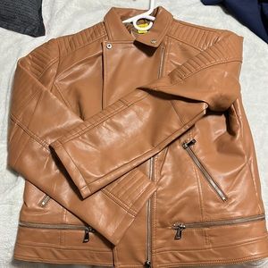 Leather jacket camel color
